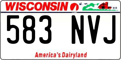 WI license plate 583NVJ