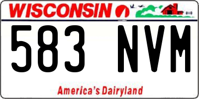 WI license plate 583NVM
