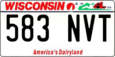 WI license plate 583NVT