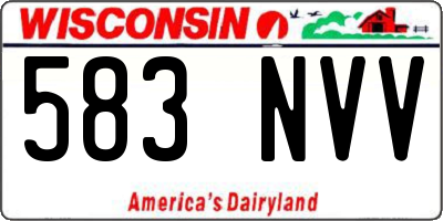 WI license plate 583NVV