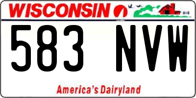WI license plate 583NVW