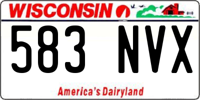 WI license plate 583NVX