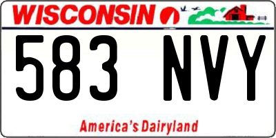 WI license plate 583NVY
