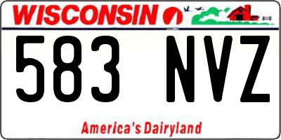 WI license plate 583NVZ