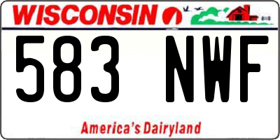 WI license plate 583NWF