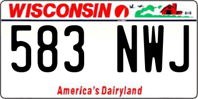 WI license plate 583NWJ