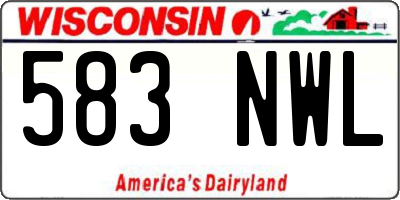 WI license plate 583NWL