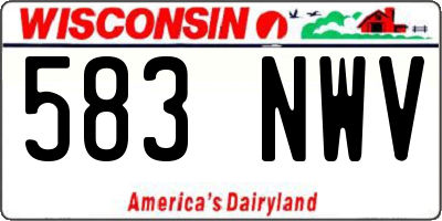WI license plate 583NWV