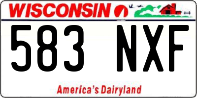 WI license plate 583NXF