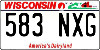 WI license plate 583NXG
