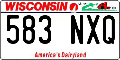 WI license plate 583NXQ