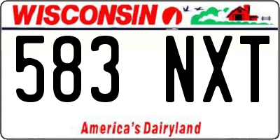 WI license plate 583NXT