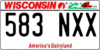 WI license plate 583NXX