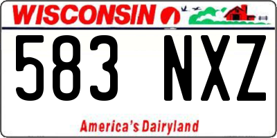 WI license plate 583NXZ