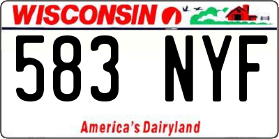 WI license plate 583NYF