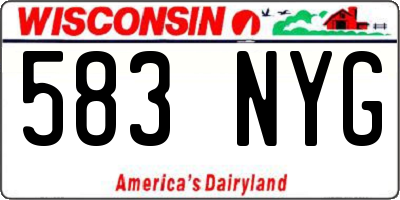 WI license plate 583NYG