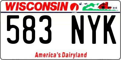 WI license plate 583NYK