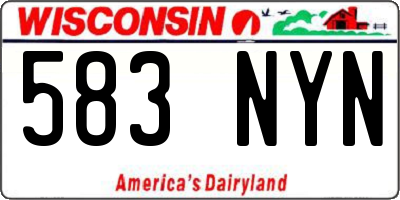 WI license plate 583NYN