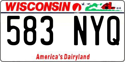 WI license plate 583NYQ