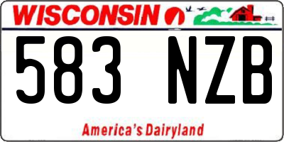WI license plate 583NZB