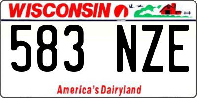 WI license plate 583NZE