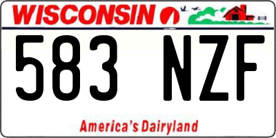 WI license plate 583NZF