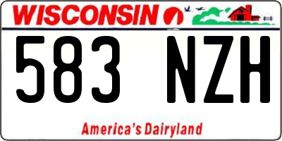 WI license plate 583NZH