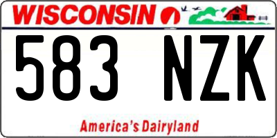 WI license plate 583NZK