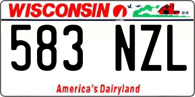 WI license plate 583NZL
