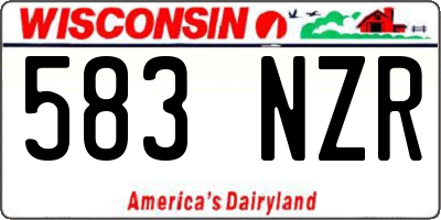 WI license plate 583NZR