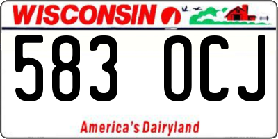 WI license plate 583OCJ