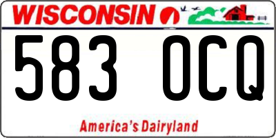 WI license plate 583OCQ