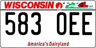 WI license plate 583OEE