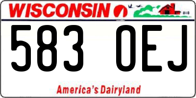 WI license plate 583OEJ