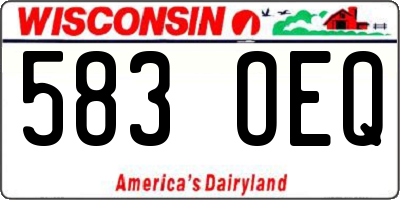 WI license plate 583OEQ