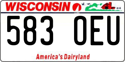 WI license plate 583OEU