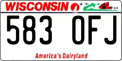 WI license plate 583OFJ