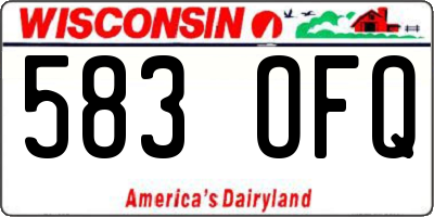 WI license plate 583OFQ