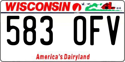 WI license plate 583OFV