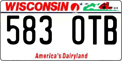 WI license plate 583OTB