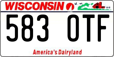 WI license plate 583OTF