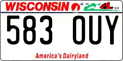 WI license plate 583OUY