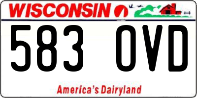 WI license plate 583OVD