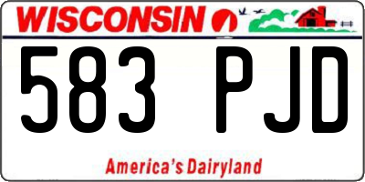 WI license plate 583PJD