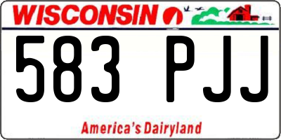 WI license plate 583PJJ