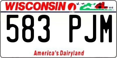WI license plate 583PJM