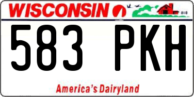 WI license plate 583PKH