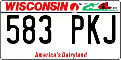 WI license plate 583PKJ