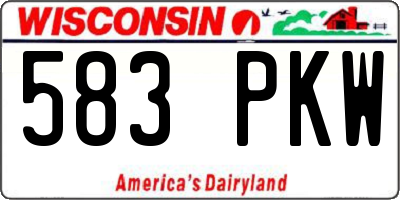 WI license plate 583PKW