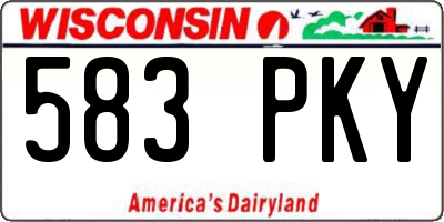 WI license plate 583PKY